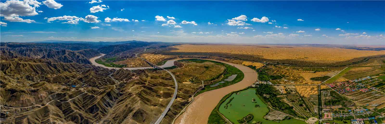 黄河两岸是我家大视野瞰宁夏交融