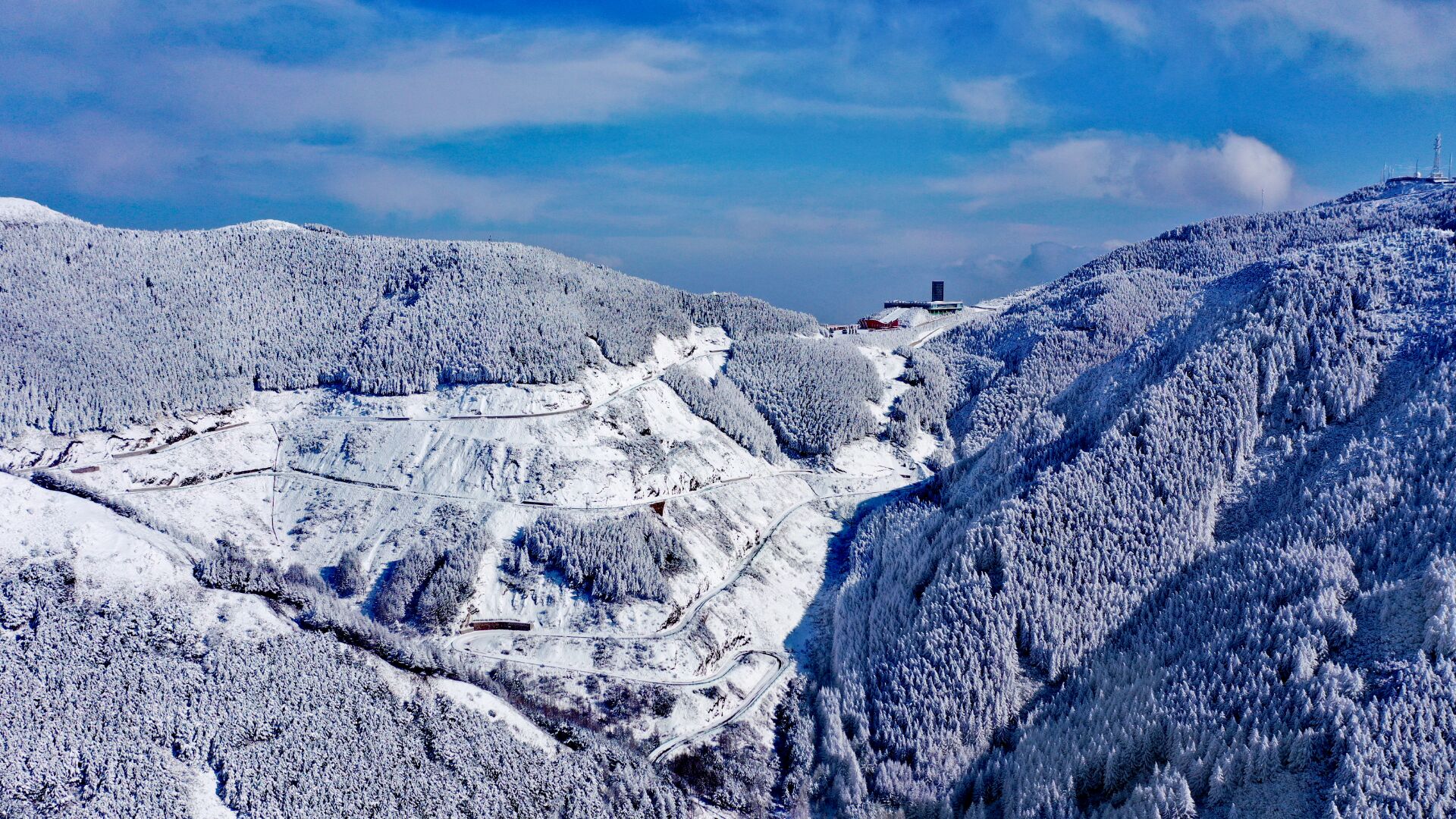 贵州六盘水雪景图片