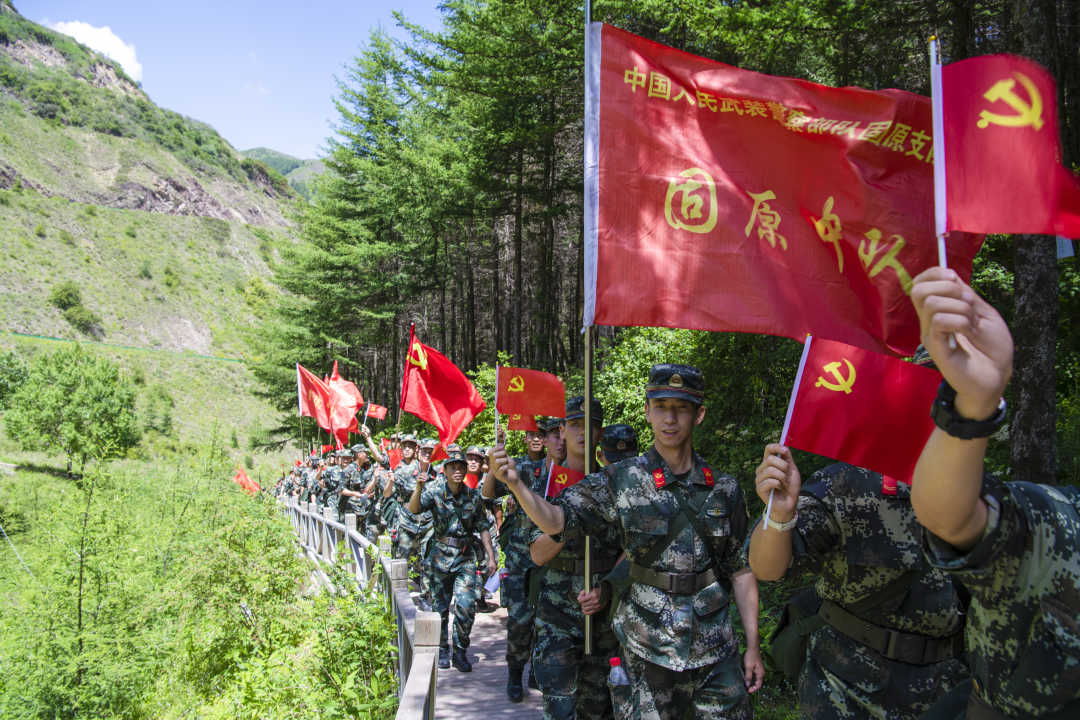 武警宁夏总队固原支队开展赞颂新成就喜迎二十大暨七一主题党日活动