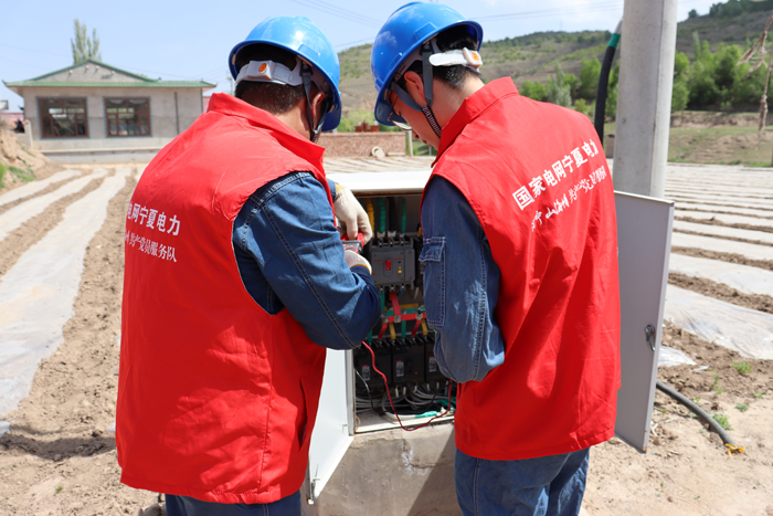 检查基地安全用电情况。 马丽  摄.jpg
