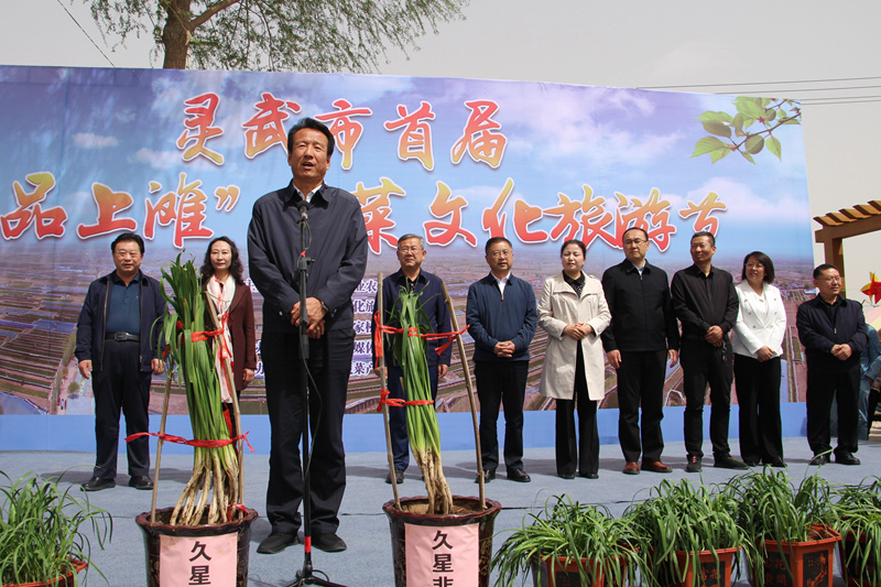 灵武市举办首届尚品上滩韭菜文化旅游节