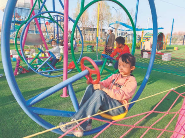 平罗县游乐设施升级 打造儿童亲近自然新乐园